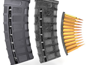 old and new magazine set Model 3D