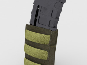 magazine pouch with bullets clip Model 3D