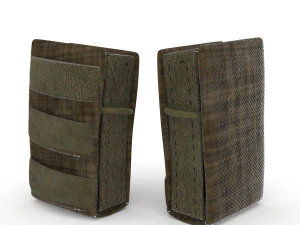 소총 잡지 주머니와 총알 3D 모델