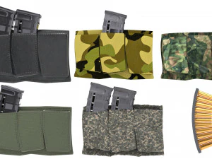 マガジンポーチセット 3Dモデル