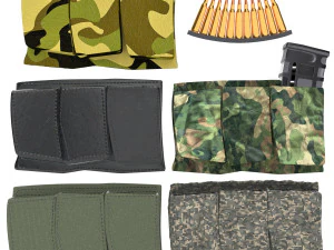 magazine pouches set 3D Model