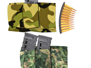 magazine pouches set 3D Model
