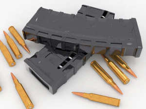 magazine pouches set 3D Model