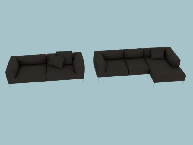 диван 3D Модель .c4d .max .obj .3ds .fbx .stl .blend