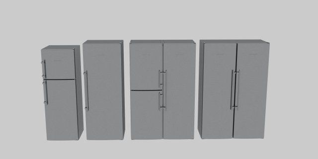 fridges liebherr 3D Model .c4d .max .obj .3ds .fbx .stl .blend 