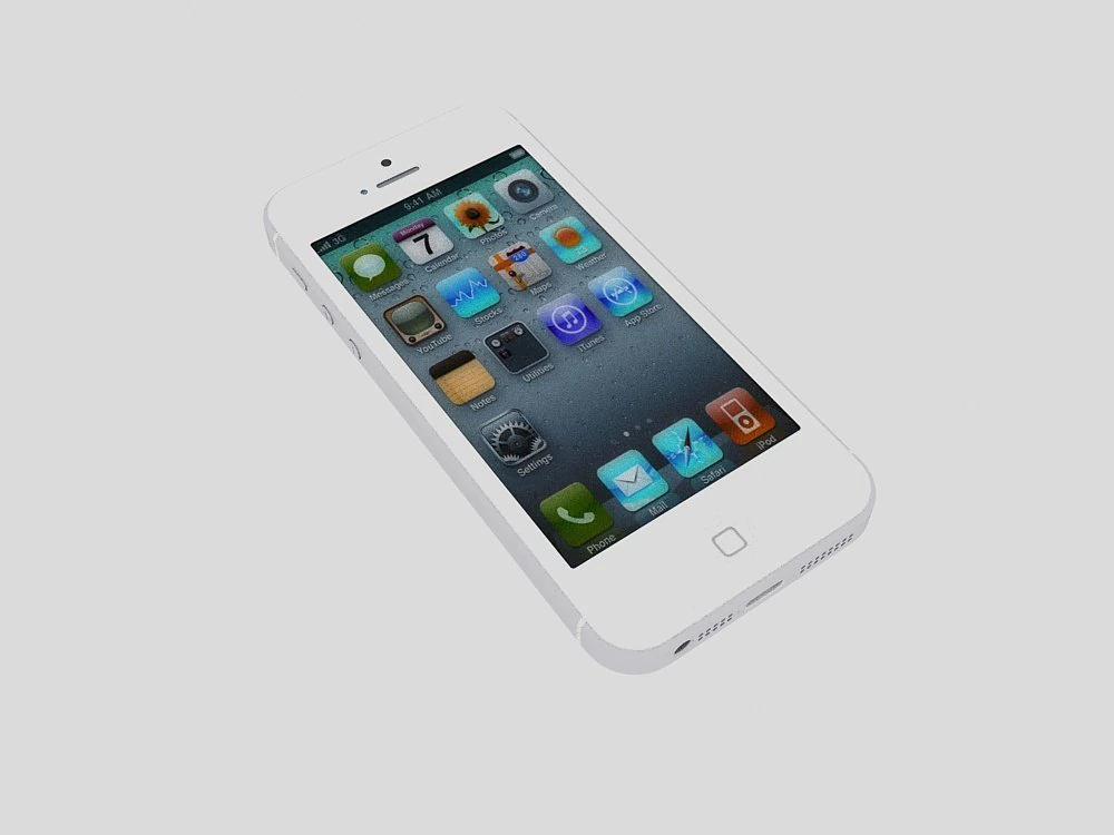 iphone 4s 3D Модель .c4d .max .obj .3ds .fbx .stl .blend 