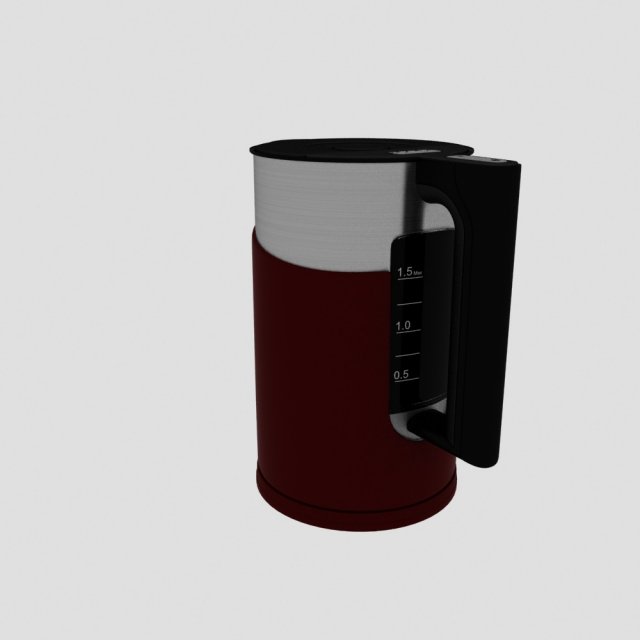electric kettle 3D 모델 .c4d .max .obj .3ds .fbx .stl .blend 