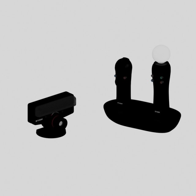sony playstation vr move twin pack Modelo 3D .c4d .max .obj .3ds .fbx .stl .blend 