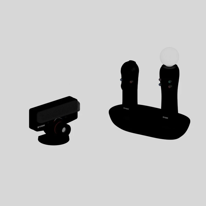 sony playstation vr move twin pack 3D Model .c4d .max .obj .3ds .fbx .stl .blend 