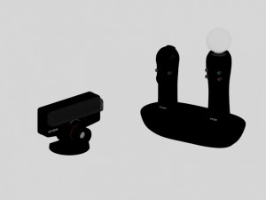 sony playstation vr move twin pack 3D 모델
