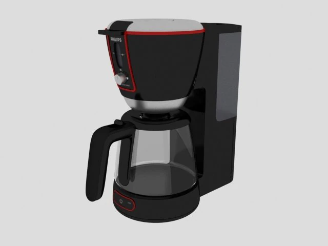 coffee maker philips 3D Model .c4d .max .obj .3ds .fbx .stl .blend