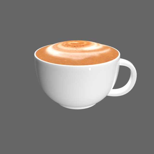 cappuccino 3D 모델 .c4d .max .obj .3ds .fbx .stl .blend 