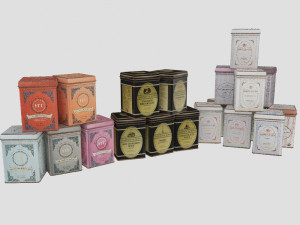 kitchen tea containers 3D 모델