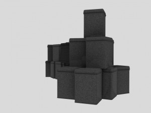 kitchen tea containers 3D Model