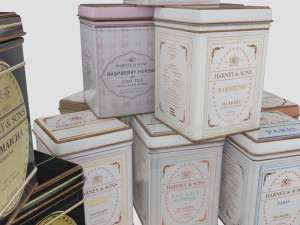 kitchen tea containers 3D Model