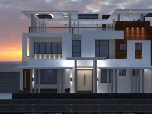 bungalow house 3d model 3D Модель