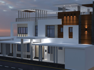 bungalow house 3d model 3D Модель