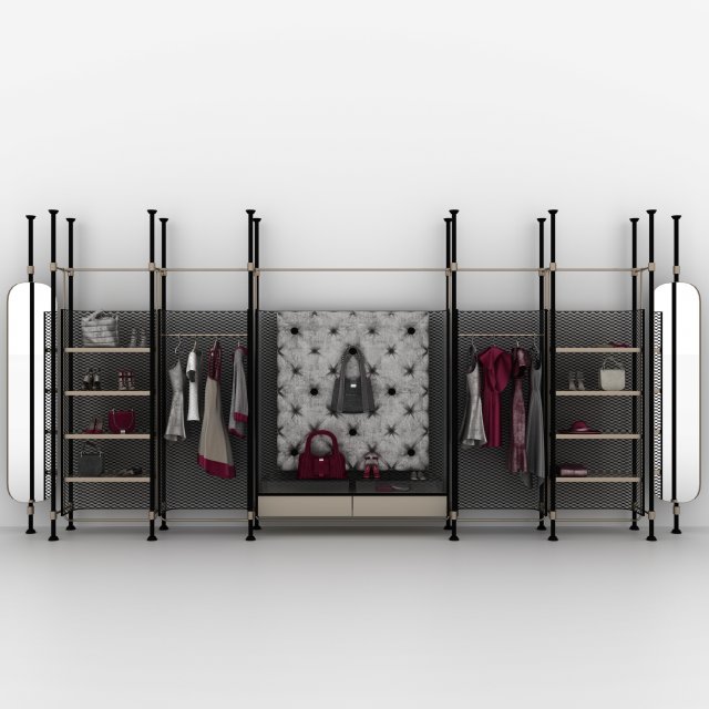 clothes store 3D Модель .c4d .max .obj .3ds .fbx .stl .blend