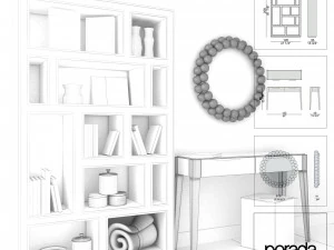 porada first shelving 3D Model
