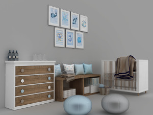 baby boy bedroom Modelo 3D