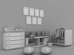 baby boy bedroom Modelo 3D