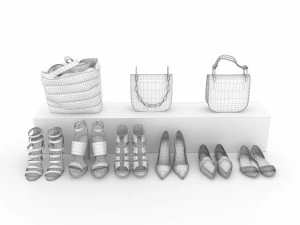shoes and bags 3D Model