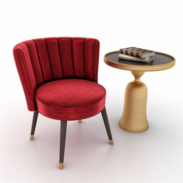 table and chair 3D Модель .c4d .max .obj .3ds .fbx .stl .blend 