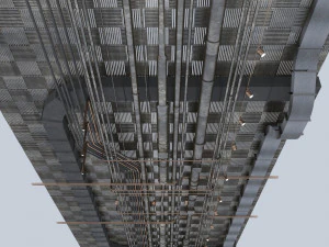 teto industrial de tubos Modelo 3D