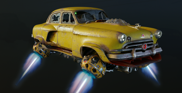 volga gaz-21 hover taxi 3D Модель .c4d .max .obj .3ds .fbx .stl .blend