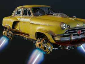 volga gaz-21 hover taxi 3D Model