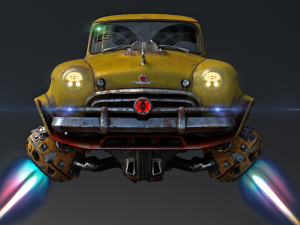 volga gaz-21 hover taxi 3D Модель