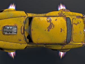 volga gaz-21 hover taxi 3D Модель
