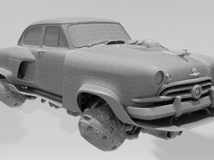 volga gaz-21 hover taxi 3D Модель