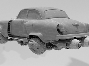 volga gaz-21 hover taxi 3D Модель