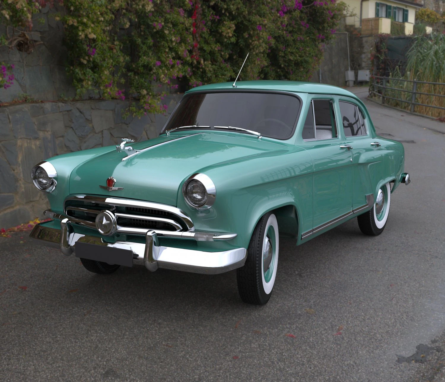 Gaz m 21 volga 3D Model .c4d .max .obj .3ds .fbx .stl .blend 