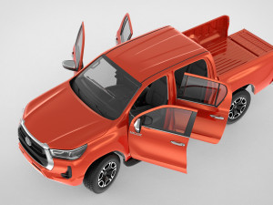 toyota hilux double cab 4wd 2020 3D Модель