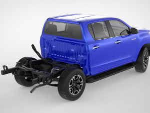 toyota hilux double cab 4wd 2020 3D Модель