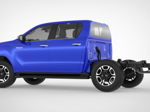 toyota hilux double cab 4wd 2020 3D Модель