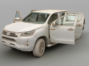toyota hilux double cab 4wd 2020 3D Модель