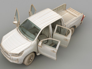 toyota hilux double cab 4wd 2020 3D Модель