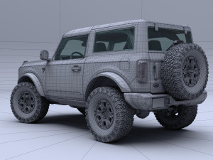 2021 ford-bronco 4-door 2-door Modèle 3D