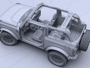 2021 ford-bronco 4-door 2-door Modèle 3D