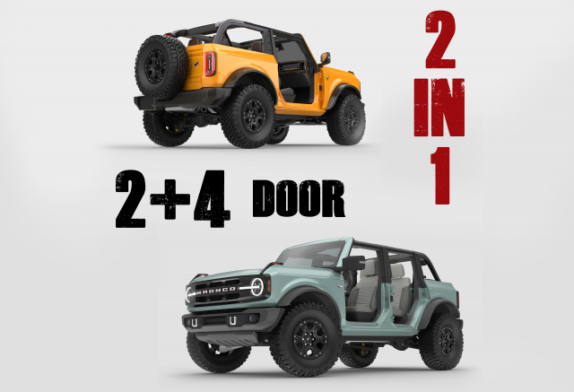 2021 ford-bronco 4-door 2-door Modèle 3D .c4d .max .obj .3ds .fbx .stl .blend