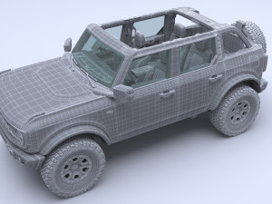 2021 ford-bronco 4-door 2-door Modèle 3D
