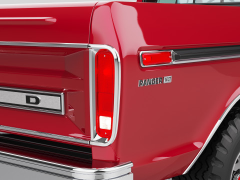 Pickup F250 Single Cab Mk2 1973 1976 1978 3D 模型