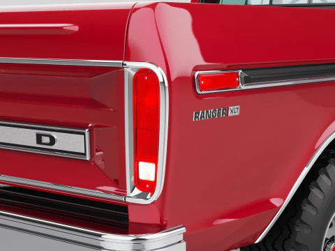 Pickup F250 Single Cab Mk2 1973 1976 1978 3D Model
