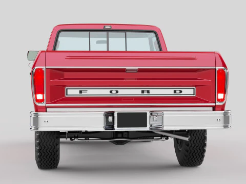 Pickup F250 Single Cab Mk2 1973 1976 1978 3D Model