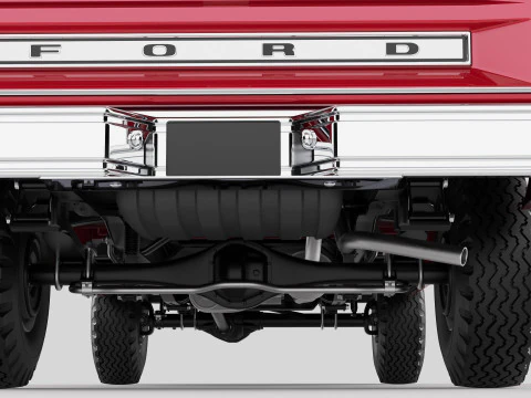 Pickup F250 Single Cab Mk2 1973 1976 1978 3D Model