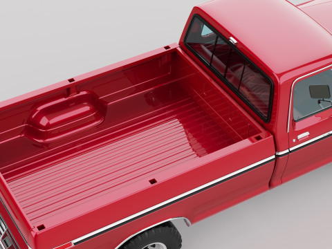 Pickup F250 Single Cab Mk2 1973 1976 1978 3D 模型