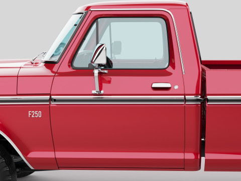 Pickup F250 Single Cab Mk2 1973 1976 1978 3D 模型
